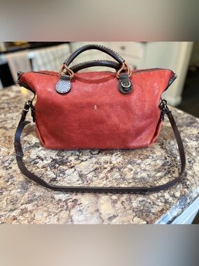 Henry Beguelin Large Italian Leather Travel Satchel Carryall Crossbody